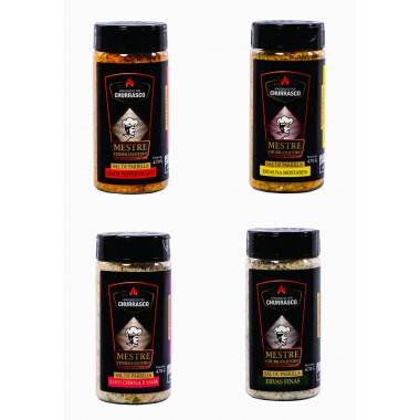 Kit Sal e Ervas Apaixonados por Churrasco Mestre Churrasqueiro 