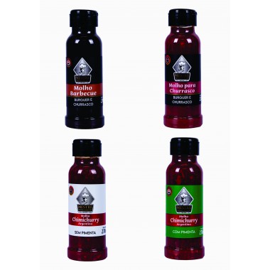 Molhos para Churrasco Mestre Churrasqueiro Kit