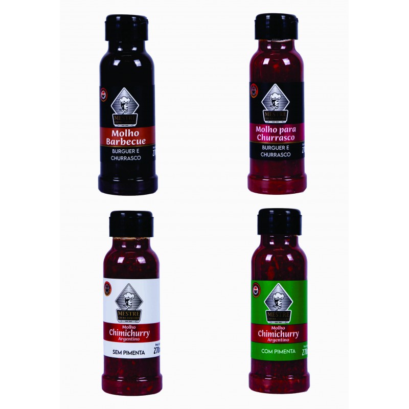 Molhos para Churrasco Mestre Churrasqueiro Kit Molhos para Churrasco Mestre Churrasqueiro Kit