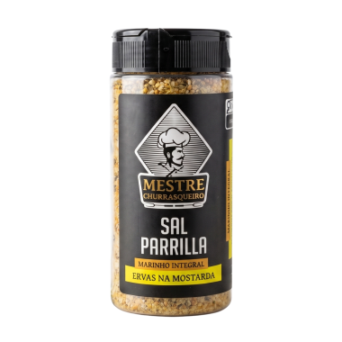 Sal Parrilla Marinho Integral Ervas na Mostarda Mestre Churrasqueiro 470g