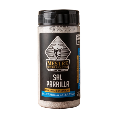Sal Parrilla Extra Fino Marinho Integral Mestre Churrasqueiro 470g