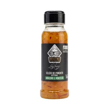 Geleia de Pimenta Artesanal Abacaxi com Hortelã - Mestre Churrasqueiro X Chef Andrezão | 300g